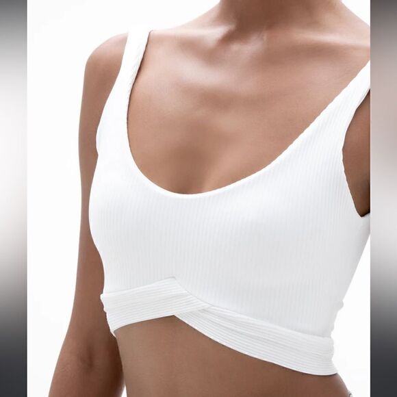 ONA by Yoon Chung the Back Rib Tank in White - Picture 1 of 13